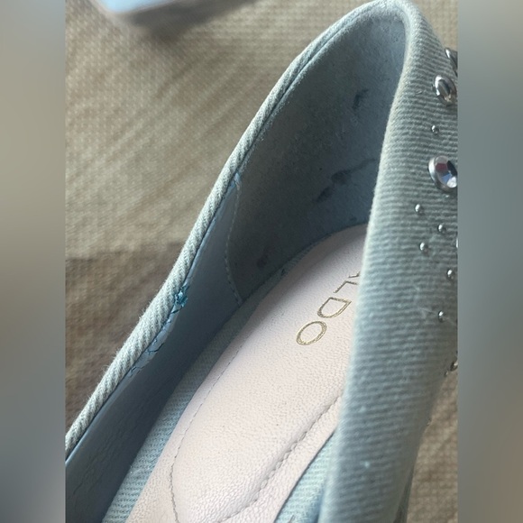 ALDO Elegant Blue Embellished Women's denimHeels size 7 - Picture 14 of 16
